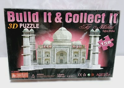 NEW SEALED! Taj Mahal 3D Puzzle = by Charmland = 158 pcs. = 11"x11"x8.3" - Image 1 of 4