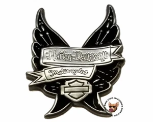 Harley Davidson® Banner with Wings Vest Pin with Bar & Shield Discontinued - Picture 1 of 3