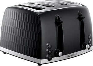 Russell Hobbs Honeycomb 4 Slice Toaster Black 26071 - Picture 1 of 6
