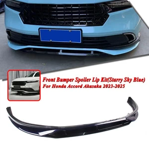 4PCS Blue AKASAKA Front Bumper Spoiler Lip Kit For Honda Accord 11th 2023-2025 - Picture 1 of 24