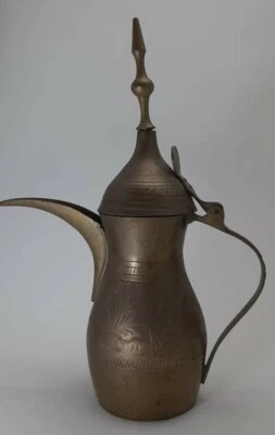 Cafetera Dallah de cobre de colección primitiva coleccionables latón regalo     Foto 1 de 4