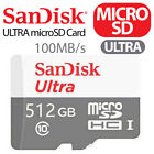 Micro Sd Card Sandisk 512gb Ultra Sdxc Class 10 Mobile Smart Phone Tablet 100mbs