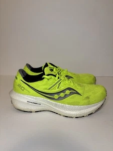 Saucony Triumph 20 Womens Running Sneaker Size 11 Yellow Neon Green S10759-06 - Picture 1 of 7