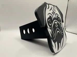 Pug Dog -  Hitch Receiver Cover – Fits 2” – Multiple Designs Available - Picture 1 of 10