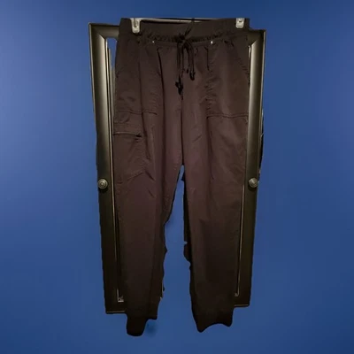 Pantalones Scrub Star Negros XL Cintura Ajustable Pantalones Jogger Elásticos Ropa de Trabajo 5 Pkt Foto 1 de 4