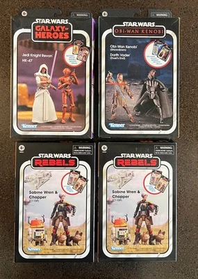 Colección Star Wars Vintage 4 SOLO CAJAS VACÍAS Sabine Chopper Vader Obi-Wan Foto 1 de 4