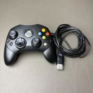 Original Xbox S Type Black Controller with Breakaway Cable - Tested/Works - Picture 1 of 3