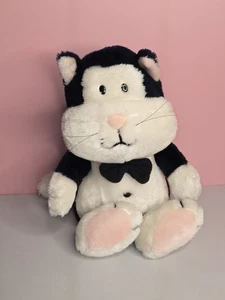 Vintage Dakin Chewie Newgett Company Black Cat Plush 1984 Bow Tie - Picture 1 of 11