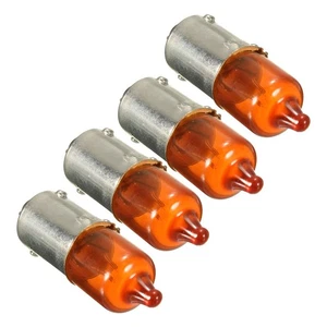 4x BA9s 12V 21W Amber Turn Signal Blinker Indicator Bulbs B3 - Picture 1 of 4