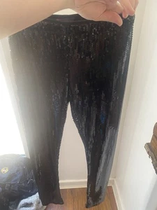 Miss Selfridge Women's Sequinned Leggings Size 12 - Picture 1 of 2
