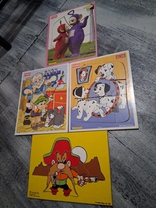 Children's Vintage Playskool Wooden Puzzle Lot of 4 1990s Teletubbies Disney - Picture 1 of 5
