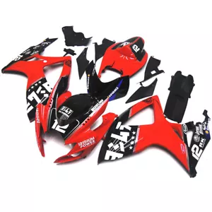 Red Black Fairings For Suzuki GSXR600 GSXR750 2006 2007 K6 06 07 Bodywork Kit - Picture 1 of 6