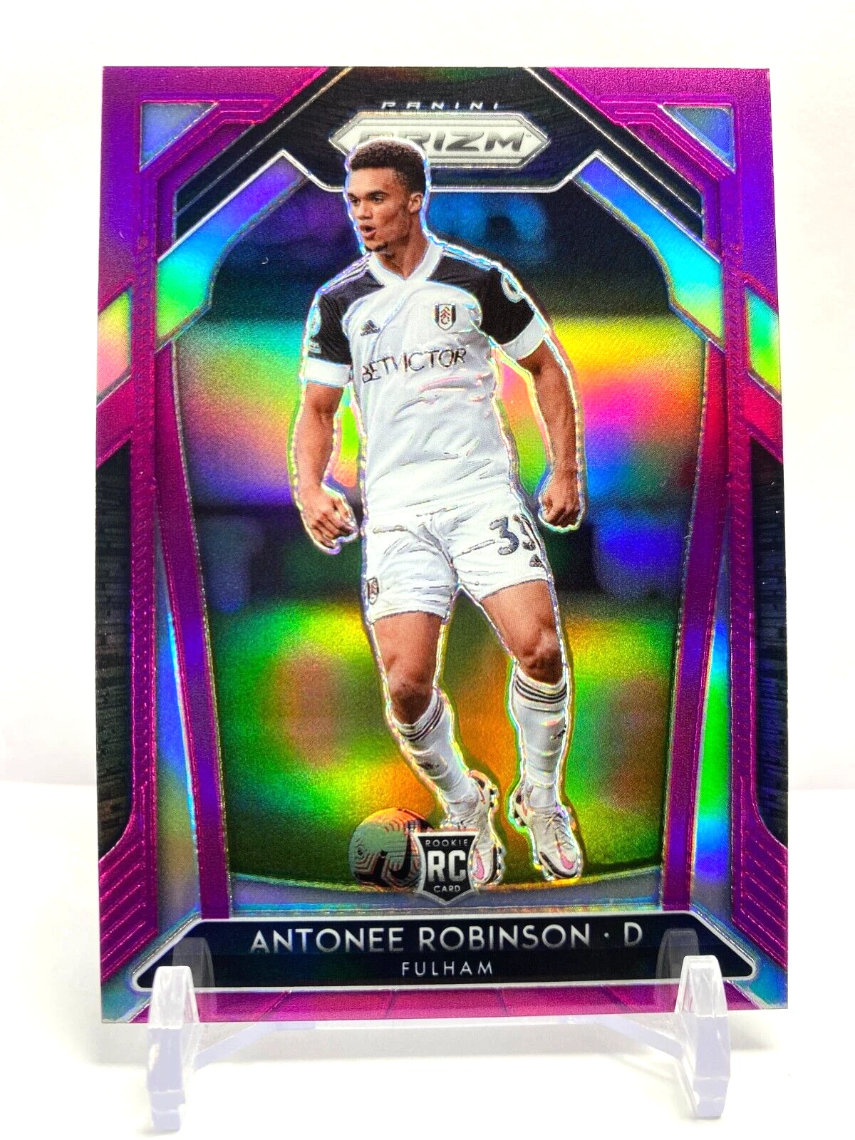 2020-21 Panini Prizm Premier League Rookie Purple /99 Antonee Robinson Fulham