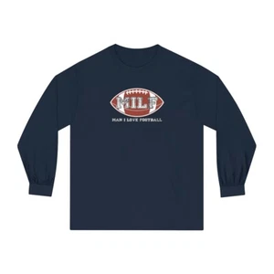 MILF Man I Love Fußballtrikot lustig Unisex Langarm Farbe Größe wählbar Geschenk - Bild 1 von 11