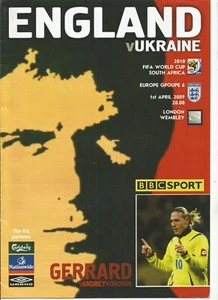 2009 ENGLAND v UKRAINE 12 page A5 issue - Picture 1 of 1