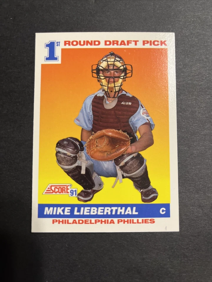 1991 Score Mike Lieberthal RC Rookie #683 Philadelphia Phillies  - Image 1 of 1