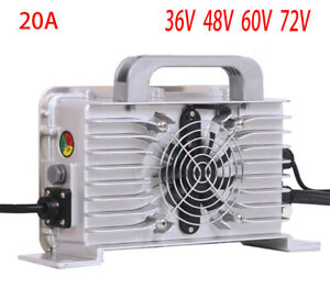 IP66 Waterproof 20A 36V~72V Lithium Ion Lithium Iron Phosphate Charger 110~220V