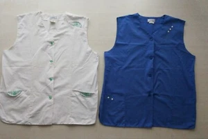 2 HosenKasack Damen Medizin Pflege Kittel Berufsbekleidung 48 blau weiß - Bild 1 von 10