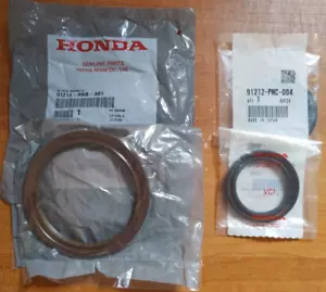 HONDA ACURA OEM FRONT REAR MAIN CRANKSHAFT SEAL SET 2PC CIVIC SI RSX TSX NEW - Picture 1 of 2