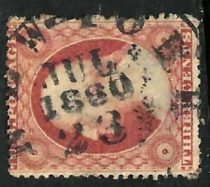 Sc #26 ERROR YEAR 1880 Date NY Cancel 3 Cent Washington 1851-57 US 87F21 - Picture 1 of 2