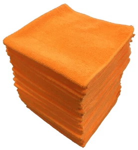Shine Dr. Mikrofaser Handtücher 16"x16" Orange (24 Stück) Ultra saugfähig, kratzfrei - Bild 1 von 12