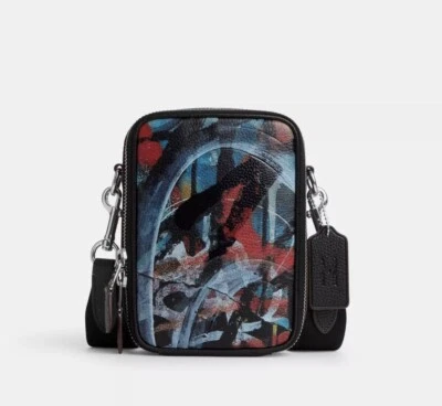 Bolso Bandolera Coach X Como Nuevo + Serf Stanton Nuevo con Etiquetas en Plateado/Negro Multi CL957! Foto 1 de 4