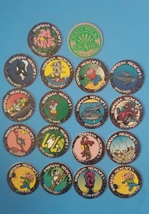 1990's 18 POGS: 1 MAUI MILK CAP & 17 HAWAIIAN MILKCAPS lot of 18, MAUI BLACK-EYE - Picture 1 of 3