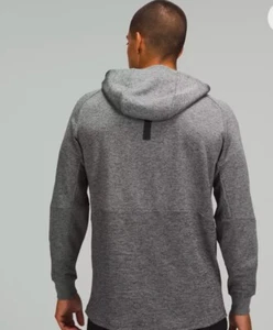 Felpa Lululemon Textured Tech Hoodie Grigio Grafite/Vapor - Uomo M mai usata - Foto 1 di 8