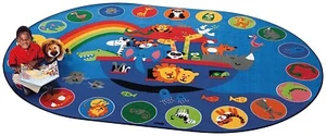 Carpets for Kids KID$Value PLUS 80006 Noah's Voyage Circletime Rug 6ft x 9ft  - Picture 1 of 5