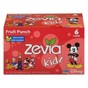 Zevia - Kidz Fruit Punch Zero Calorie Soda 6/7.5 fl. oz (Pack of 4) - Picture 1 of 3