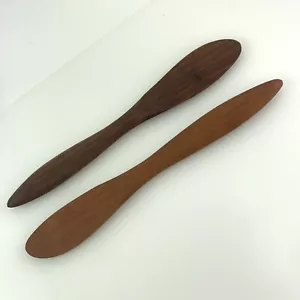 2 Wooden Hand Made BUTTER KNIFE New - Picture 1 of 4
