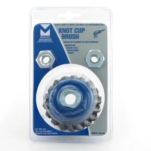 2-3/4" x 5/8"-11 .020 S.S. Wire Knot Cup Brush BY MERCER/CHAMPION 189020 - Picture 1 of 5