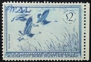 U.S. Used Stamp Scott #RW22 $2 Federal Duck Hunting Sheet Margin. VF. Choice! - Picture 1 of 2