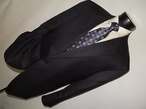 6515.00 Brioni Neiman Marcus men's Blue shadow stripe jacket coat 50 R - Picture 1 of 12