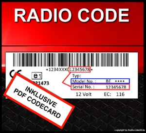 █► Radio Code passend für Becker INDIANAPOLIS BE7922 - kod codice unlock - Bild 1 von 2