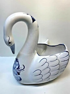 Florero grande vintage plato de caramelo cisne - Imagen 1 de 8