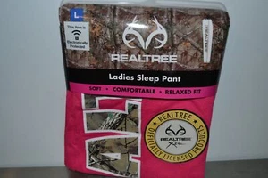 M Womens RealTree Hot Pink Relaxed Fit Sleep PJ Pant NEW! NWT - Picture 1 of 4