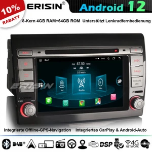 8-Kern 64GB Android 12 Autoradio GPS Navi für FIAT BRAVO CarPlay DAB+ Bluetooth - Bild 1 von 24