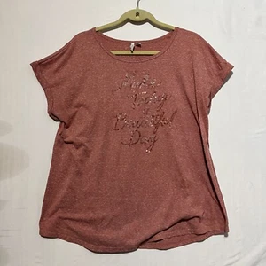 EST. 1946 T-Shirt Women's 14 Mauve Make Today a Beautiful Day Graphic Print - Picture 1 of 8