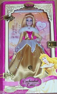 Muñeca de porcelana princesa Disney Aurora llave de latón durmiendo Beatuy rara encantada - Imagen 1 de 2