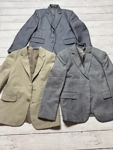 Chaqueta Blazer Sin Marca Niños Azul Gris Beige Aspecto Clásico Formal Bodas Talla 7 - Imagen 1 de 5
