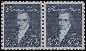 US 1292 Thomas Paine 40c horz pair MNH 1968 - Picture 1 of 1