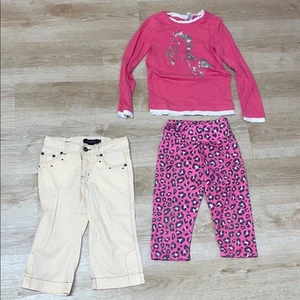 Gymboree Glitter Unicorn Shirt, Justice active leggings, Calvin Klein jeans 8 - Picture 1 of 8