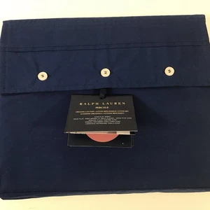 Sábana plana Ralph Lauren percal de algodón orgánico King azul (precio de venta sugerido por el fabricante $200) - Imagen 1 de 7
