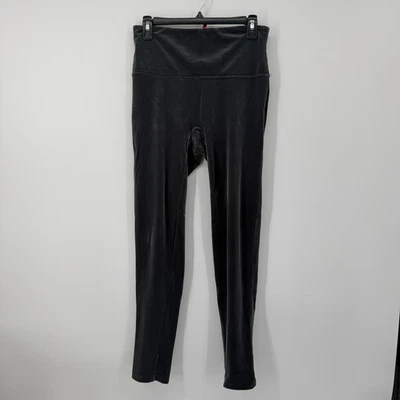 Leggings de terciopelo Spanx verde gris para mujer talla XL vacaciones Navidad tiro medio Foto 1 de 4