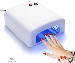 Secador de lámpara de uñas UV 36W | Luz de curado de gel profesional | Enchufe Reino Unido | Blanco | OFERTA - Imagen 1 de 5