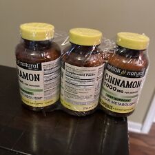 3 Bottle Pack Mason Natural Cinnamon 1,000 mg 300 Caps Total Count