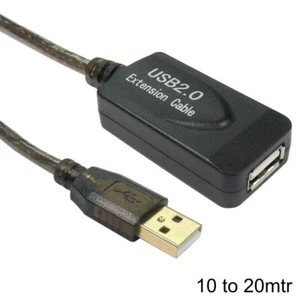 LOTE de Extensión Repetidor Activo USB Largo Sin Pérdida de Señal o Alimentación USB2.0 Boost - Imagen 1 de 16