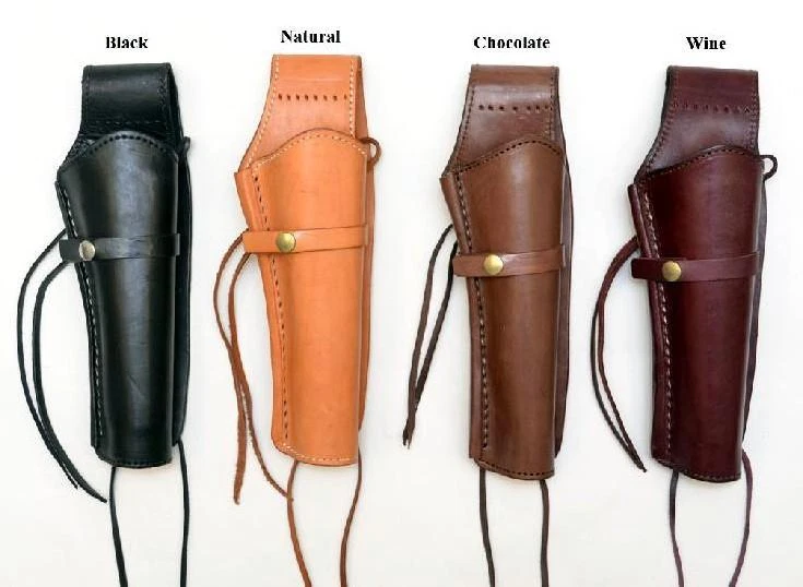 WESTERN COWBOY STYLE Plain Leather HOLSTER CASE For Big 8" Barrel GUN PISTOL New - Image 1 of 1