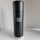 Klean Kanteen Tk Pro 1L Insulated Thermos Water Bottle Black Logo 33.8 Oz
